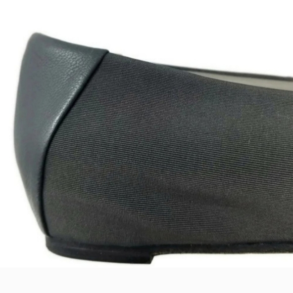 Eileen Fisher Grosgrain Ballet Flats With Hidden Low Wedge Gray Size 6 - Picture 4 of 10